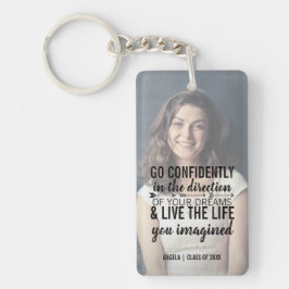 Llavero Keychain de citas fotográficas de graduación perso