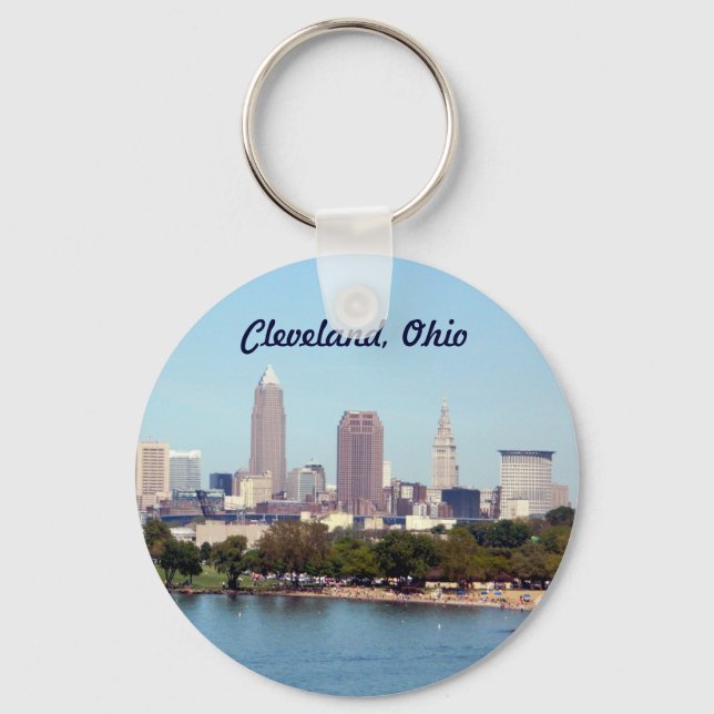 Llavero Keychain de Cleveland Ohio (Vista del Lago) (Anverso)