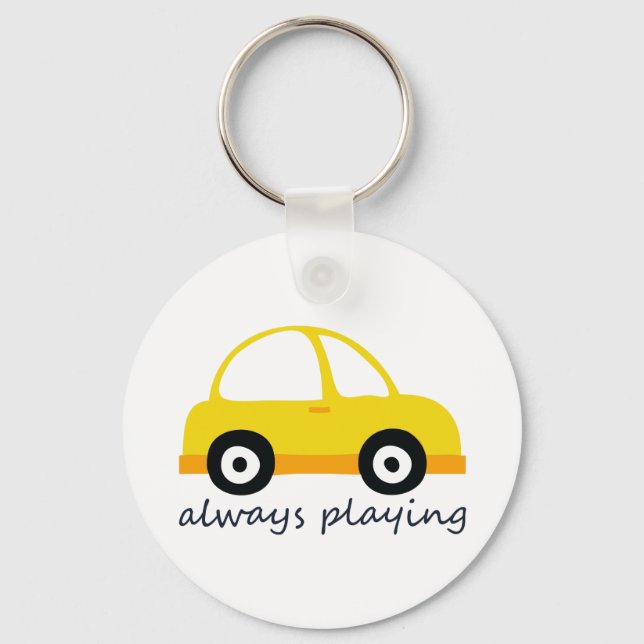Llavero Keychain de coches amarillos (Anverso)