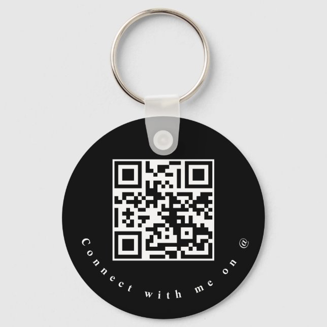 Llavero Keychain de código QR para empresas de medios soci (Anverso)