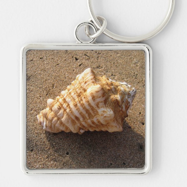 Llavero Keychain de Conch Sea Shell Sand Beach (Frente)