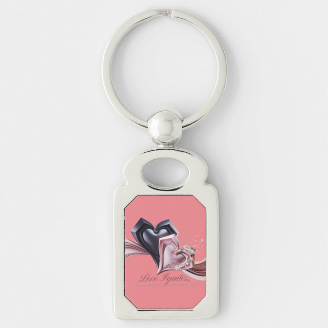 Llavero Keychain de corazones entrelazados (Anverso)