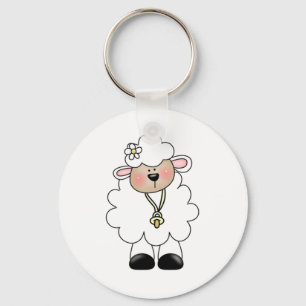 Llavero Keychain de cordero blanco
