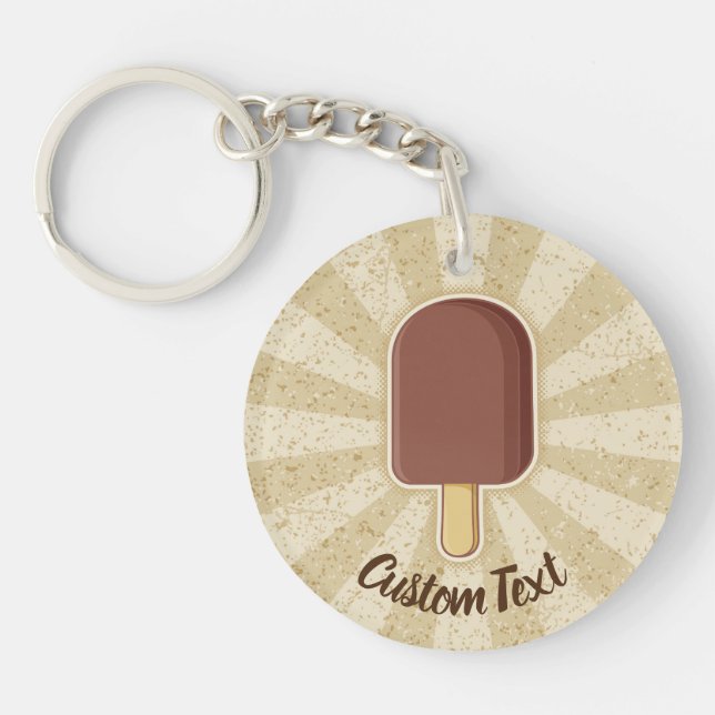 Llavero Keychain de crema de helado de chocolate (Frente)