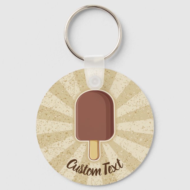 Llavero Keychain de crema de helado de chocolate (Anverso)