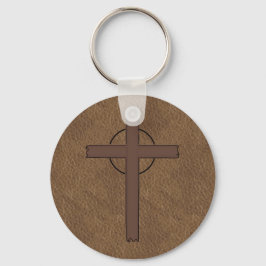 Llavero KEYCHAIN DE cuero CRUZ MARCADO