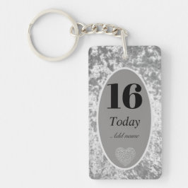 Llavero Keychain de cumpleaños de terciopelo de lujo perso