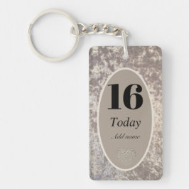 Llavero Keychain de cumpleaños de terciopelo de lujo perso