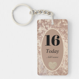Llavero Keychain de cumpleaños de terciopelo de lujo perso