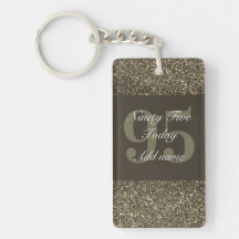 Keychain de cumpleaños glamuroso y personalizado 9