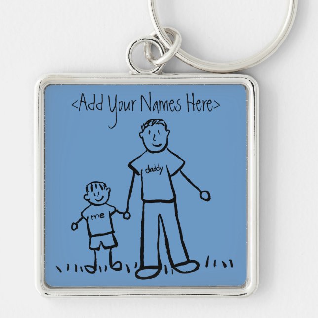 Llavero Keychain de Daddy's Boy (nombres de Personalizares (Frente)