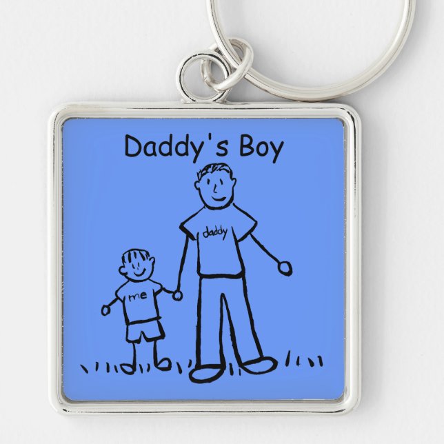 Llavero Keychain de Daddy's Boy (Personalizar) (Frente)