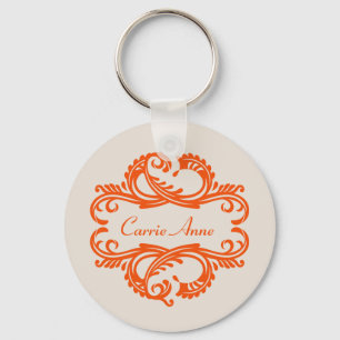 Llavero Keychain de damasco de Moda del naranja