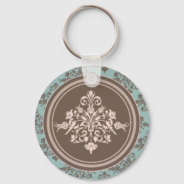 Llavero Keychain de Damask de otoño (Anverso)