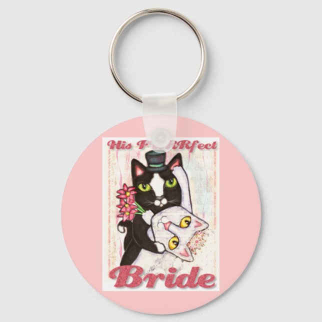Llavero Keychain de Dance BRIDE para Boda de gato (Anverso)
