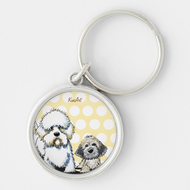 Llavero Keychain de Dandie Dinmont Terriers (Frente)