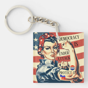 Llavero Keychain de Democracia/ Protección de la Informaci