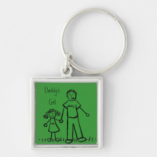 Llavero Keychain de dibujo del Chica de papá (Personalizar