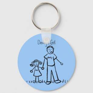 Llavero Keychain de dibujo del Chica de papá (Personalizar
