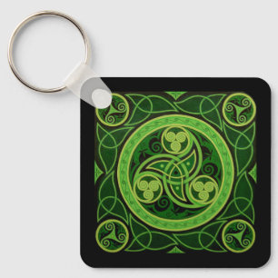 Llavero Keychain de diseño celta verde