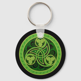 Llavero Keychain de diseño celta verde (círculo)