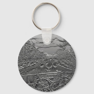 Llavero Keychain de diseño de bicicletas de Ámsterdam