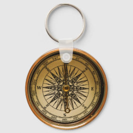 Llavero Keychain de diseño de brújula de Steampunk Faux