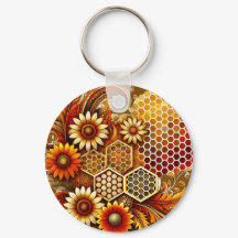 Keychain de diseño de girasol y abadejo