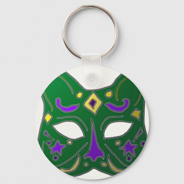 Llavero Keychain de diseño de máscara de gato veneciano ve (Anverso)
