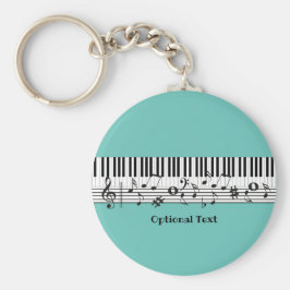 Llavero Keychain de diseño de música de piano