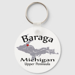 Llavero Keychain de diseño del mapa del corazón de Barag