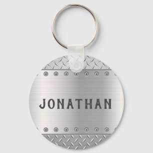 Llavero Keychain de diseño Metalizado de placas de diamant