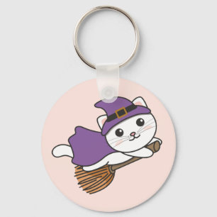 Llavero Keychain de disfraces de brujas para gatos Hallowe