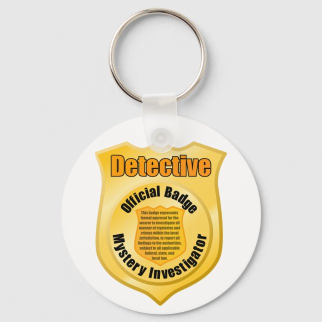 Llavero Keychain de distintivos de detectives (Anverso)