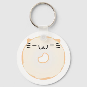 Llavero Keychain de donut para gatos glaseados