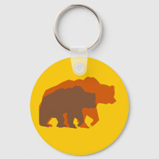 Llavero Keychain de dos osos marrones