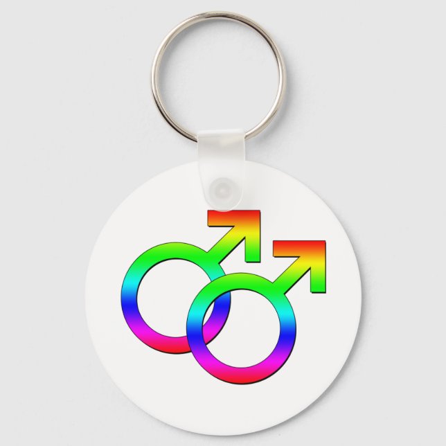 Llavero Keychain de dos Rótulos masculinos (Anverso)