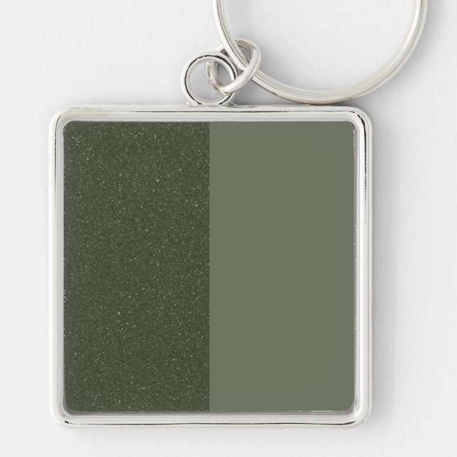 Llavero Keychain de dos tonos de Personalizado verde Moss (Frente)