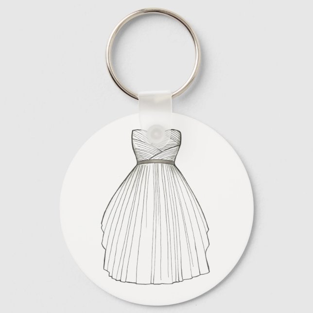 Llavero Keychain de ducha de novia con traje de boda (Anverso)