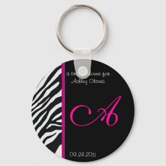 Llavero Keychain de ducha de novia Zebra