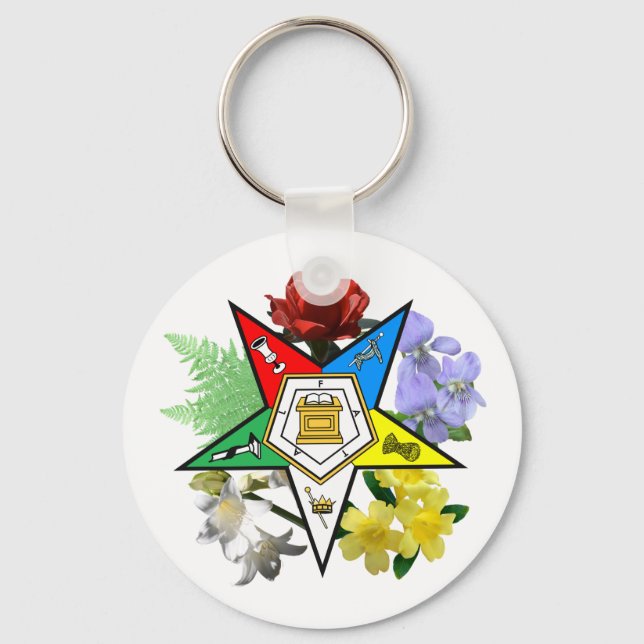 Llavero Keychain de Emblem Floral de OES (Anverso)