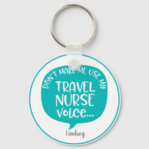 Llavero Keychain de enfermera de viaje divertida y persona