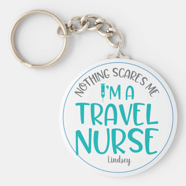 Llavero Keychain de enfermería de viajes personalizada (Frente)