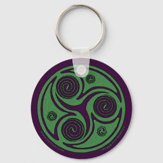Llavero Keychain de espiral celta, diseño de Triskelion #1