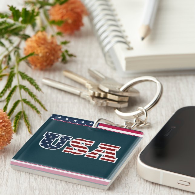 Llavero Keychain de Estados Unidos (Frente Derecha)