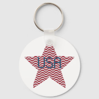 Llavero Keychain de Estrella Patriótica