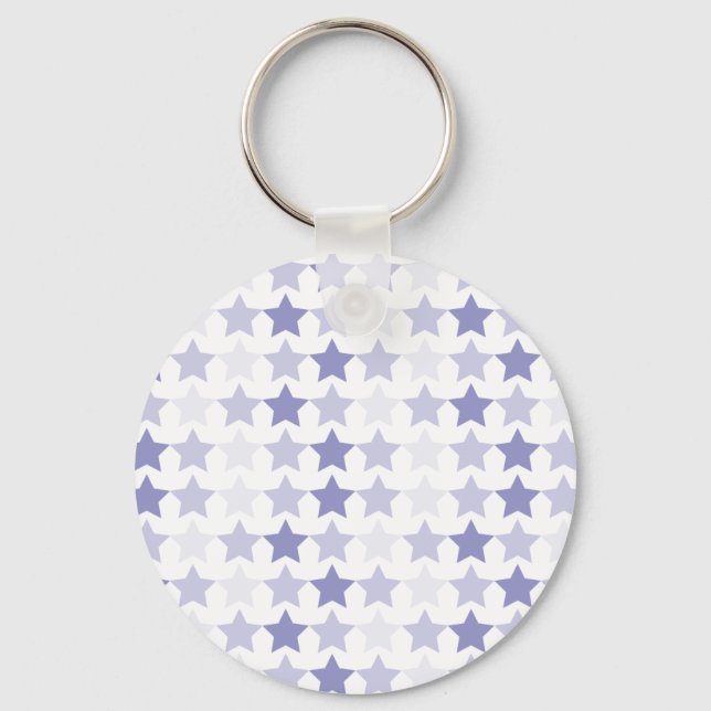 Llavero Keychain de estrellas de ómbre azul patriótico (Anverso)