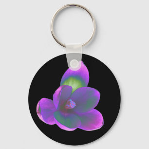Llavero Keychain de flor de crocus de belleza mística