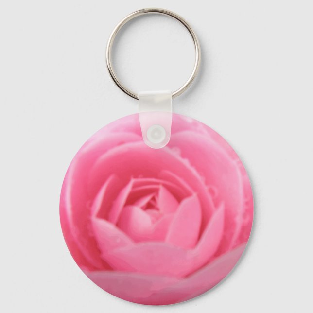 Llavero Keychain de flores de camellia rosa bonito (Anverso)