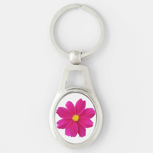 Llavero Keychain de flores de cosmos (Anverso)